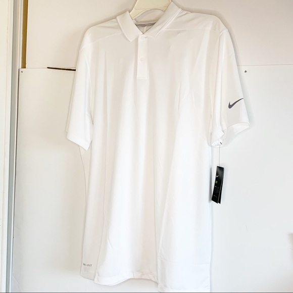 Nike Men's White Dri-Fit Victory Golf Polo, Size Large - Picture 5 of 9